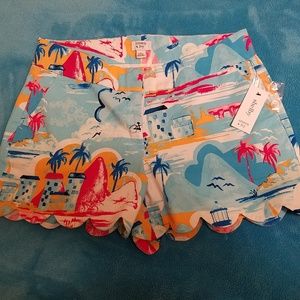 Crown and ivy nautical theme scalloped short
